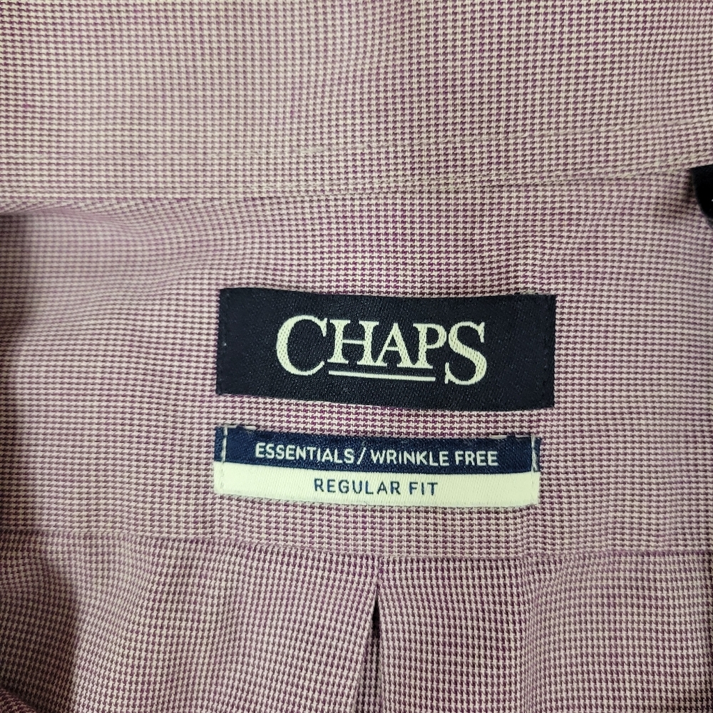 Men's Chaps Essential / Wrinkle Free Regular Fit Size XXL 18-18 1/2 36/37 - Picture 3 of 7